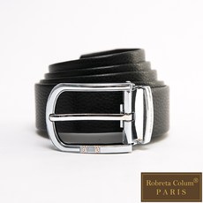 Roberta Colum 鄰家紳士 金屬圓弧款 真皮皮帶