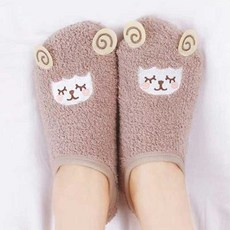 여성 겨울 실내화 층간 소음 극세사 덧신 수면 양말 zin+264TA