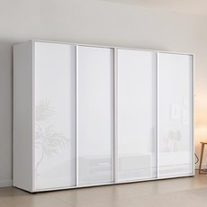 국내제작 직접배송 키높은 2000mm 폭넓은 3240mm 깊이 630mm LPM유광 슬라이딩옷장 이불장 양복장 장롱, LPM유광화이트