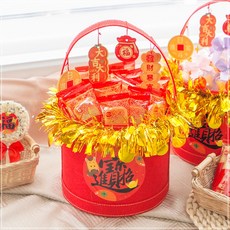 招財進寶 旺旺仙貝 餅乾桶 50入 DIY組合, 招財進寶餅乾桶 御守旺旺仙貝50入, 1件