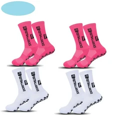 전문 미끄럼 방지 축구 양말 남성 여성 스포츠 실리콘 바닥 러닝 사이클링 그립 1/4/20 쌍, 18 4 Pair-2