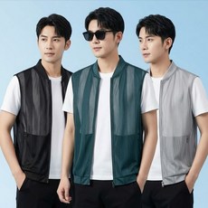 남성 여름 망사조끼 쿨 등산 메쉬 다용도 주머니 조끼 작업복 망사 베스트 많은 다기능