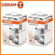 OSRAM SUPER RALLYE H7 62250 PX26d 트럭 기존 헤드 라이트 표준 램프 24V 100W 3200K Hi/lo 빔 할로겐 고전력 전구, 24V-100W H7 2PCS