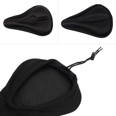 젤쿠션 자전거 안장커버 실내자전거안장, 화살표형, 1개, 블랙