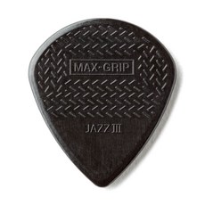 Dunlop Max-Grip Jazz III 撥片 471R3N, 1個, 黑色471R3S