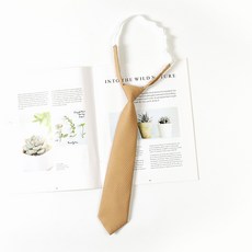 懶人免打領帶 女款學生制服配飾領結 學士服配件 襯衫裝飾 棕色復古設計 手打式領帶 休閒百搭 #香檳色32cm長 #默認尺寸