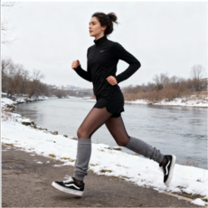 [voshua]국내산 남녀공용 무지면 발토시2매세트 레그워머 두껍지 않은 슬림한 착용감