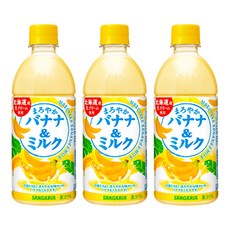 산가리아 바나나&밀크 우유, 500ml, 3개
