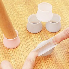 바닥 미끄럼방지 실리콘 의자커버 소음방지 체어슈즈 ang+953jb, 핑크4P