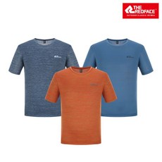 레드페이스 남성 탑 멜란 라운드 하프 티셔츠 REWMTSM20610