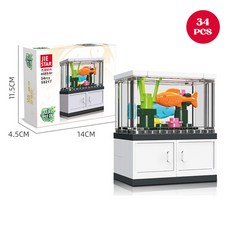 걸스코코 블럭장난감 어항블럭 DIY 취미, 2번, 1개