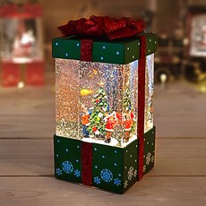 파티팡 LED 크리스마스 워터볼, 선물상자 [트리], 1개