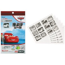 Skater 閃電麥坤Cars 卡通造型防蚊貼片 72枚 長效防蚊, 1個, 閃電麥坤Cars(72枚)