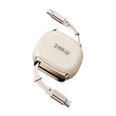 240W PD C to C타입 초고속 충전 케이블 휴대용 신축 충전선, 1개, 흰색-240W, 100cm