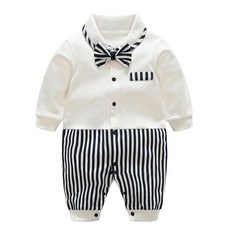 Momo醬條紋蝴蝶結連身衣