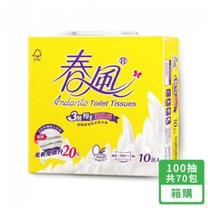 【春風】厚手新肌感抽取式衛生紙 100抽x10包x7串 箱購, 1個