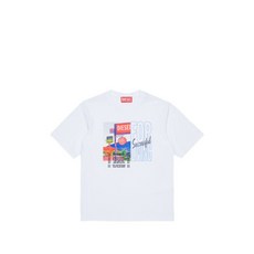 디젤 키즈 그래픽 프린트 로고 프린트 티셔츠