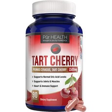 요산 타트체리 1500mg 근육건강 안토시아닌 타트 체리 추출물 캡슐 플라보노이드가 포함, 1병, 1개, 90정