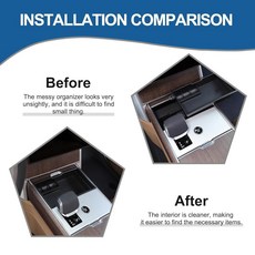 Bekantogy 랜드로버 레인지로버 보그 2023-2025와 호환되는 자동차 센터 콘솔 보관 박스 트레이 ABS 상자 미끄럼 방지 매트 오거나이저 포함, Bekantogy 랜드로버 레인지로버 보그 2023-2