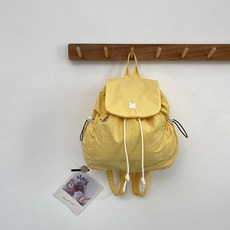 棠主帆布登山包包女2025新款學院風雙肩包運動休閒揹包大學生書包, 黃色