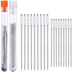 Imzay 큰 눈 손 바느질 바늘 큰 눈 바느질 바늘 짜기 바느질 도구 패브릭 크로스 스티치 바늘 바느질 병, 유형 1, 1개