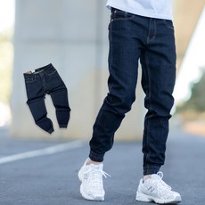 SA STUDIO 原色單寧素面束口牛仔褲 男款長褲