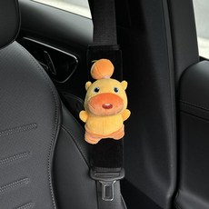 水豚嚕嚕 汽車安全帶護肩套 防勒脖, 旋轉嚕嚕-水晶絨護肩1個裝, 1個
