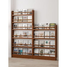 도서 진열대 원목 매거진랙 책꽂이 전면 슬림 스탠드 꽂이 책진열 디스플레이, 8. 3단 50cm