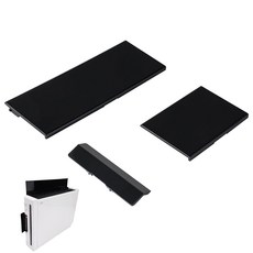 Wii 콘솔용 Ikpek 3 in 1 먼지 문 교체 닌텐도 게임큐브용 수리 부품 슬롯 커버 NGC 콘트롤러 메모리 SD 뚜껑, Black