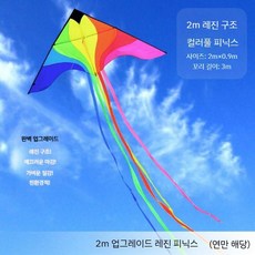초대형 연 날리기 세트 가오리연 나비 제트기 한강, 2M 봉황(레진구조)