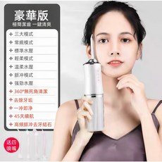 日本電動沖牙機 贈4噴頭 USB充電 牙套清潔 便攜式沖牙器, 黑色【贈四個噴頭】保固五年, 黑色