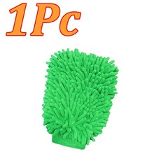 자동차 세차 양면 셔닐 장갑 청소 윈도우 청소용 트럭 오토바이용, 색상: 8. Green 1Pc