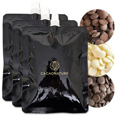 쿠킹스토리 카카오네이처 스파우트캡 3종 코팅초콜릿 묶음 (다크 밀크 화이트) 360g, 1개