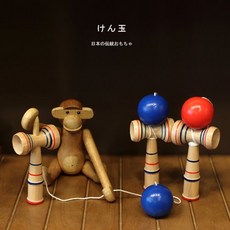 [KC인증완료] 일본 원목 켄다마 캔다마 겐다마 입문용 (전통 놀이기구 집중력 순발력 시력 향상 토이), 1개, 블루