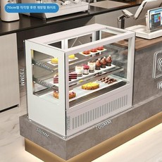 카페 케이크 냉장 쇼케이스 디저트 진열장 업소용 냉장고 전시, 기본 모델명/품번, 70x50x73 데스크탑 직각형 화이트