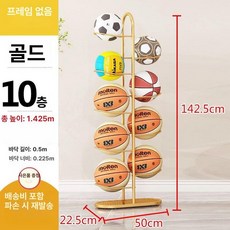 체육관 공보관대 공 실내 정리 가정용, 1개, 10단 골드