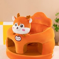 新款寶寶學坐椅兒童嬰幼兒簡易沙發免洗小孩座椅學坐椅嬰兒充氣座, 小鹿 加厚加大