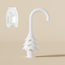 살림공작소 문닫힘방지 솔방울고리, 1개, 화이트