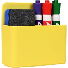 마그네틱 드라이 소거 마커 홀더 냉장고용 펜 사물함 액세서리용 화이트보드 학교 사무실 가정 컵 1팩 화이트, Yellow, 1개, 1개입