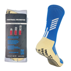 풋볼몬스터 논슬립 축구양말 3EA 1셋 어린이 유소년 성인용 스포츠삭스, 블루, 3개, 1세트