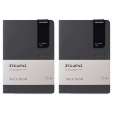 지퀀스 타임밸류 360 도트 더 컬러 노트 B6 M 100매입, 스톰, 2개
