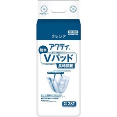크레시아 액티 종이 팬티용 소변 패드 간편 V패드 장시간용 28매 [성인용 기저귀], 단일, 1개
