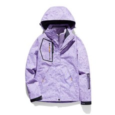 남성 스키복 세트 스노우 퍼 성인 따뜻한 스키복세트, 1개, 카모플라주퍼플 여성용