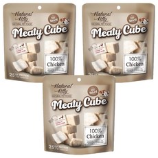Natural Kitty 自然小貓 100%天然鮮肉塊 多汁雞肉 貓零食, 60g, 3包
