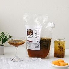 패션후르츠 62%함유 수제청 패션후르츠청 스무디 에이드 요거트1kg 무색소 무방부제, 1개