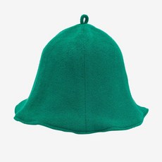 일본사우나모자 사우나 캡 스팀 샤워 헤어캡 타월, 녹색