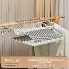 호환 10Pcs 블랙/오렌지/그레이 다기능 습식 건식 가정용 옷걸이 옷을 걸기 침실 옷장 Anti-Slip, 07 B-Gray1, 01 10PCS