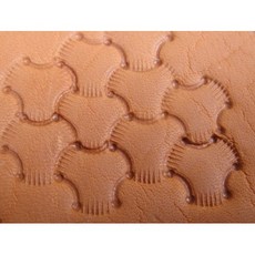 鋼製鋼印打印工具 皮革雕刻唐草雕刻三股編織紋手工鑄造落印鮮明清晰, 大, 1個