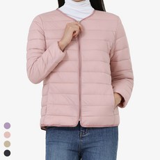 아소트 여성 베이직 U넥 경량 다운 패딩 자켓