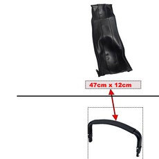 핸드폰케이스 Bugaboo 카멜레온 핸들 보호 커버 Pu 가죽 케이스 커버 팔걸이 범퍼 커버 유모차 액세서리 1 2 3 3 플러스, 1 pcs bl kid new, 1개